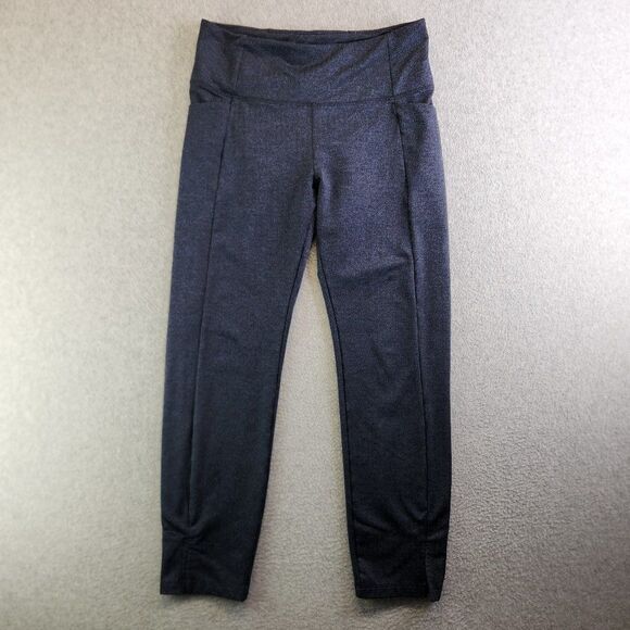 Athleta Pants - Athleta Mercer Herringbone Tight Womens Medium Blue Pockets Slit Ankle Pants